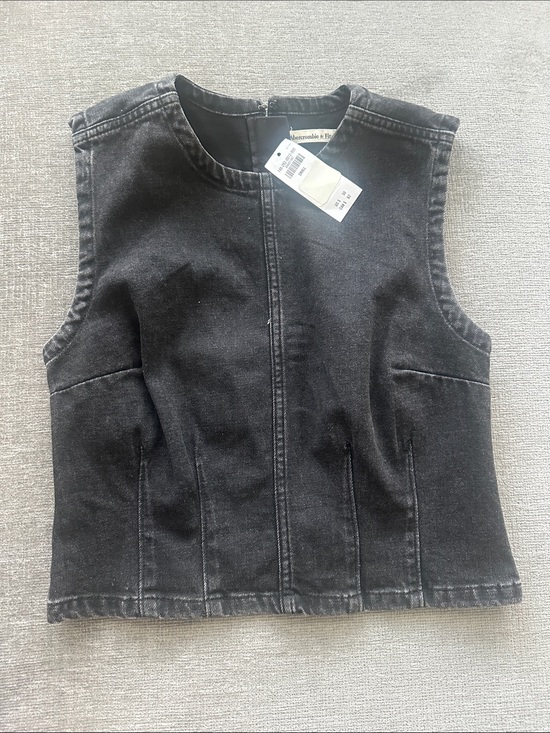 Abercrombie & Fitch Tops - Abercrombie Black Denim Shell Top